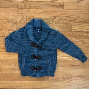Andy & Evan Blue Shawl Collar Cardigan with Toggle Buttons